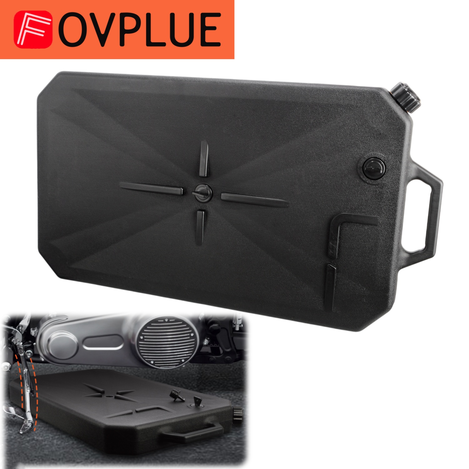 Oil Drain Tank - Motocycle Low Profile 10-Quart Large Oil