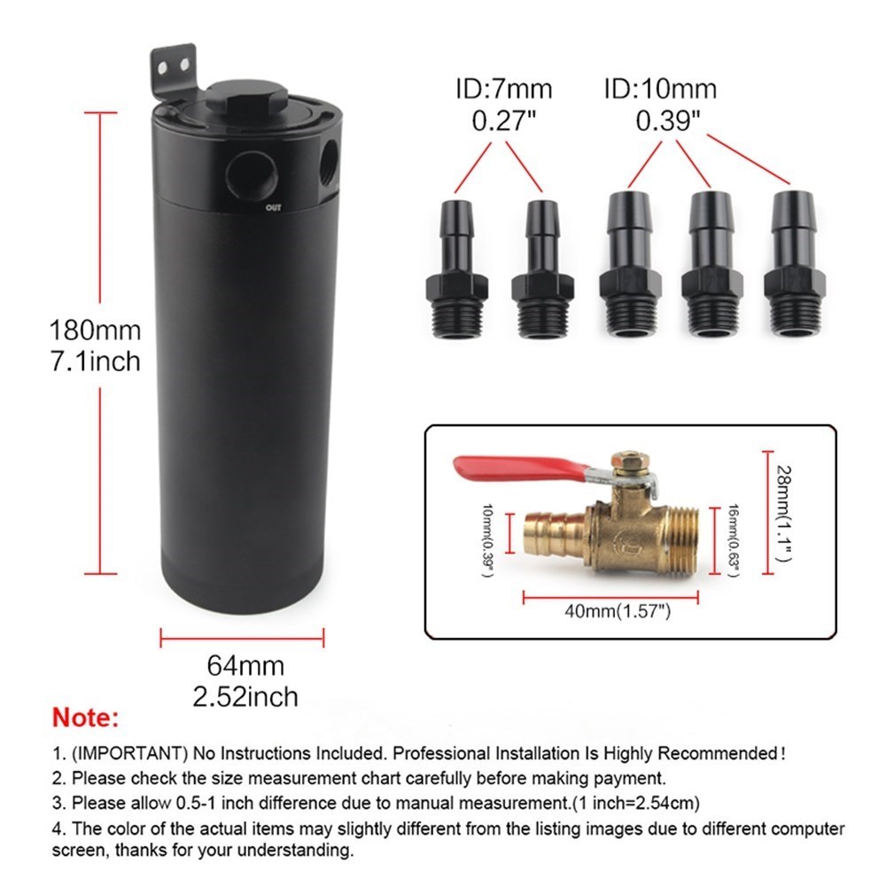Universal Car Aluminum Baffle  - Oil Drain Tank recension och pris