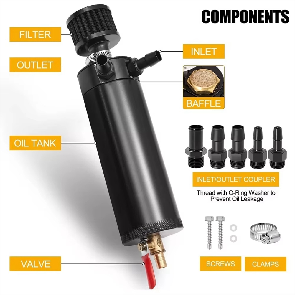 GOODT37C Universal 2 Port Alum - Oil Drain Tank recension och pris