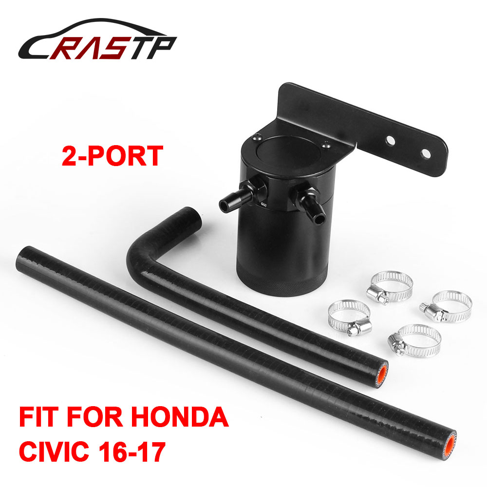 RASTP - 2-Port Oil Catch Can T - Oil Drain Tank recension och pris
