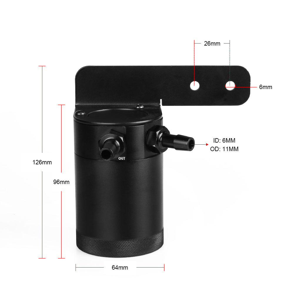 RASTP - 2-Port Oil Catch Can T - Oil Drain Tank recension och pris